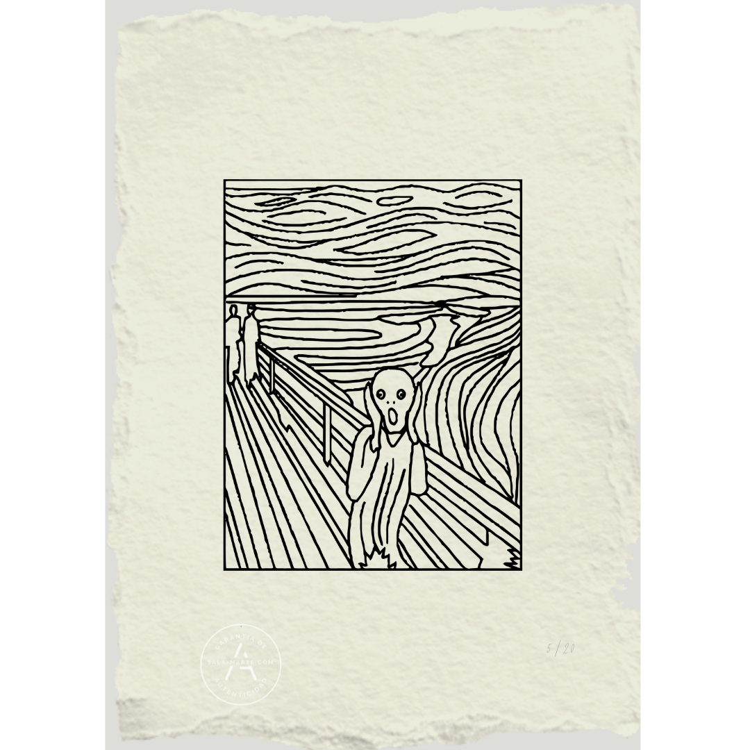 Grabado de el grito de Munch