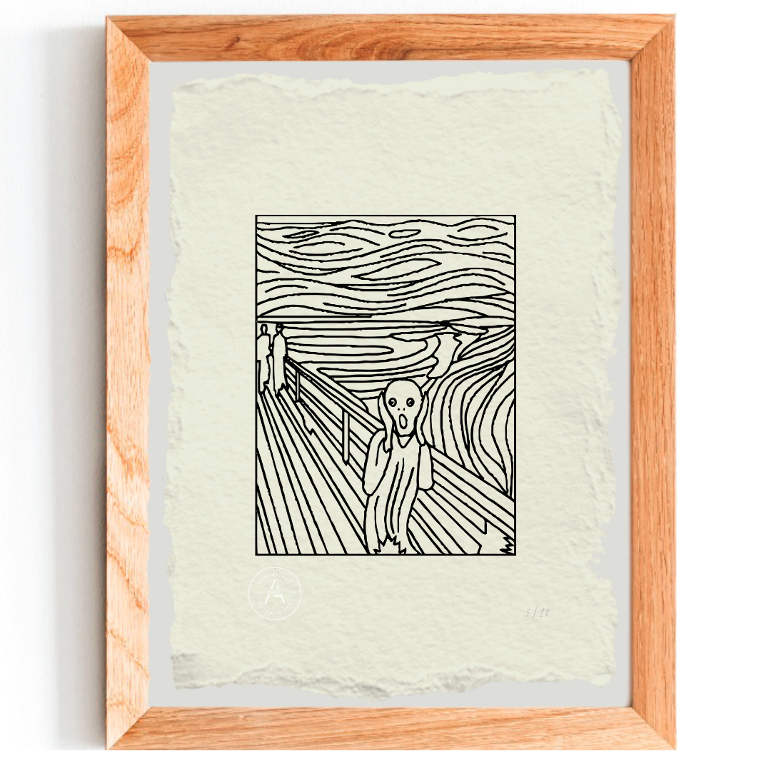 Grabado de el grito de Munch