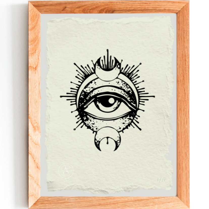 Grabado de Ojo Luna