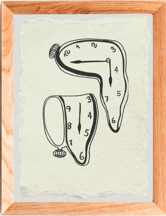 Grabado de Relojes de Dalí