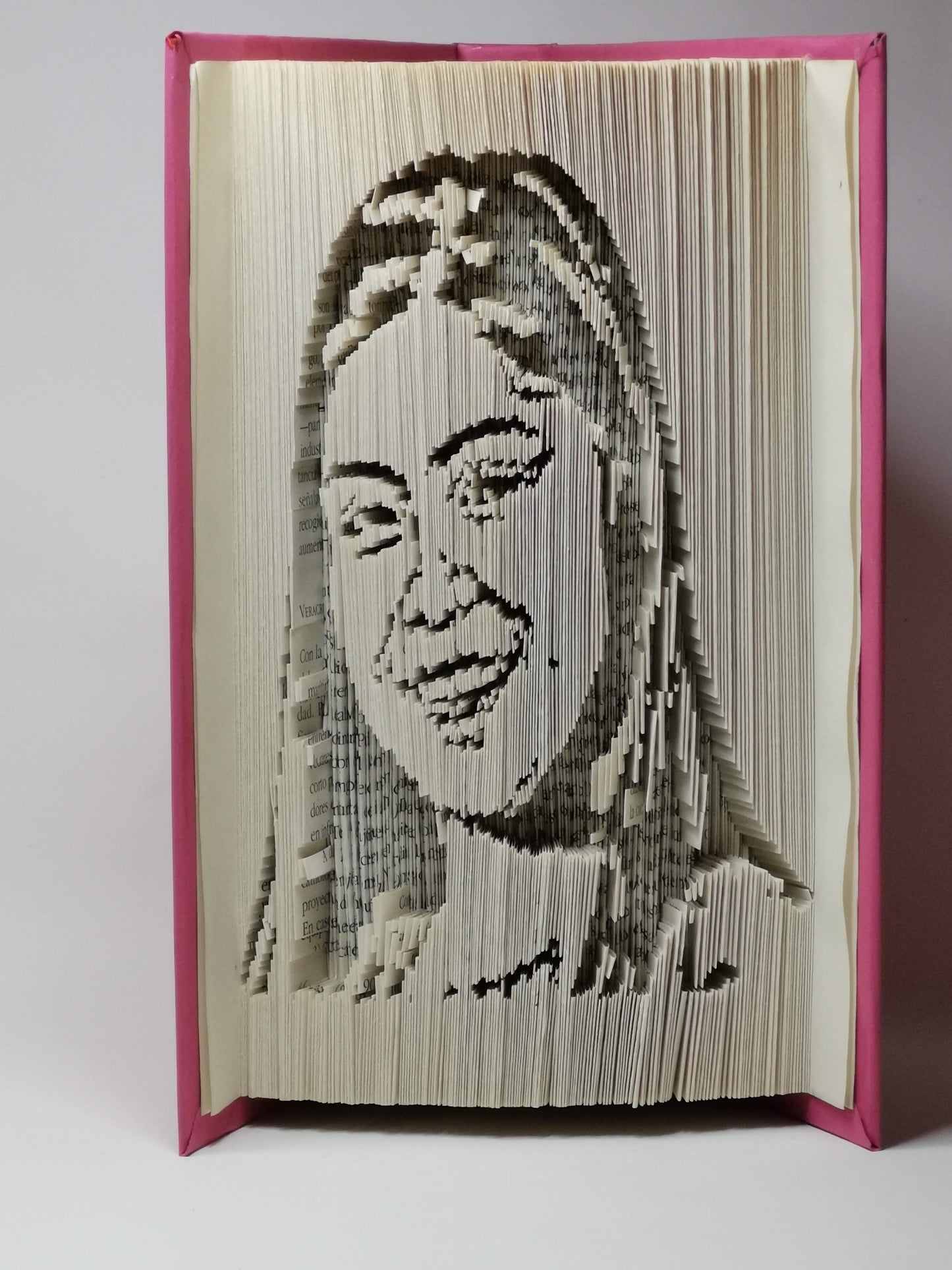 Rostro en libro