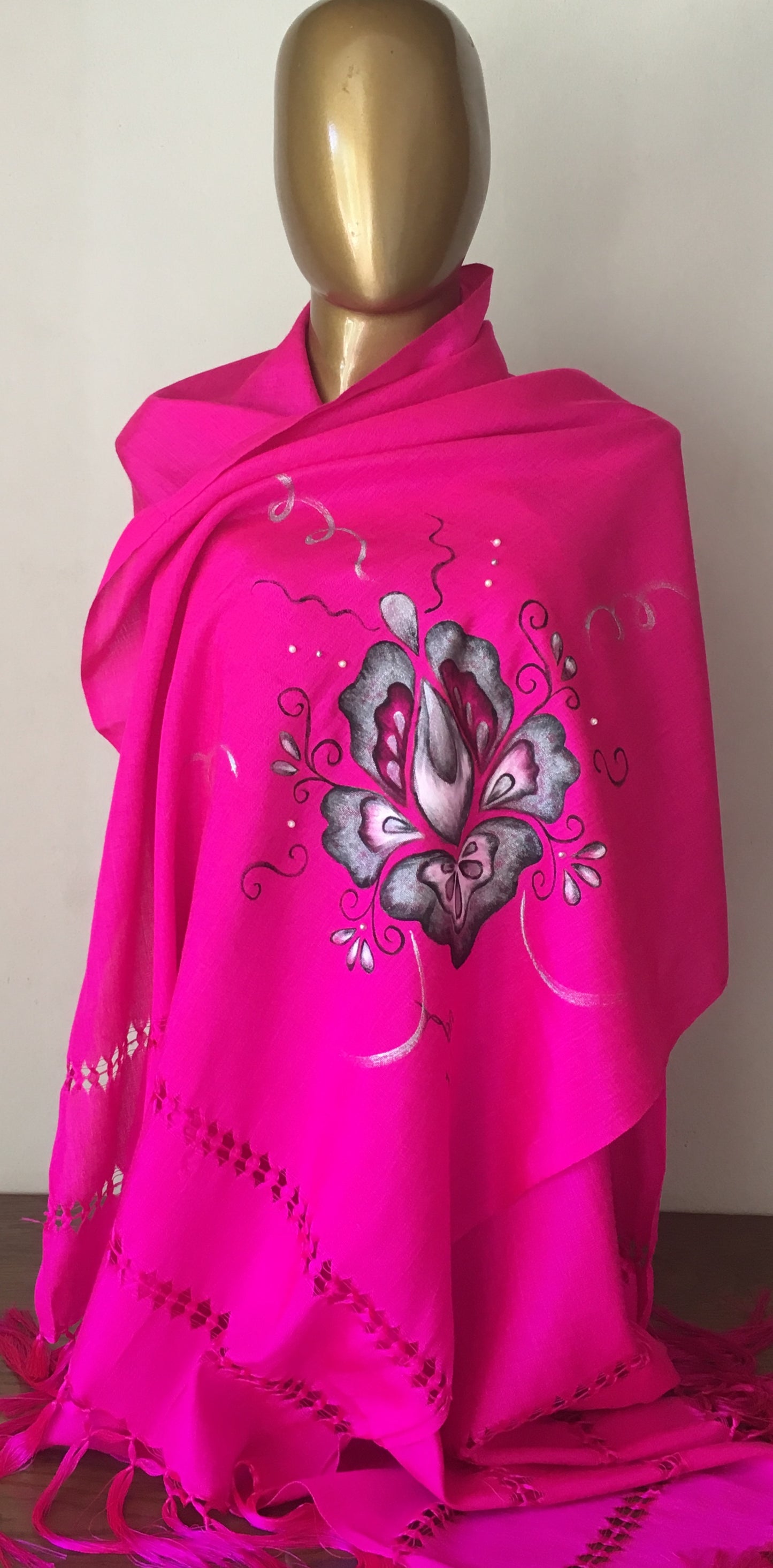 Rebozo México Orquídea