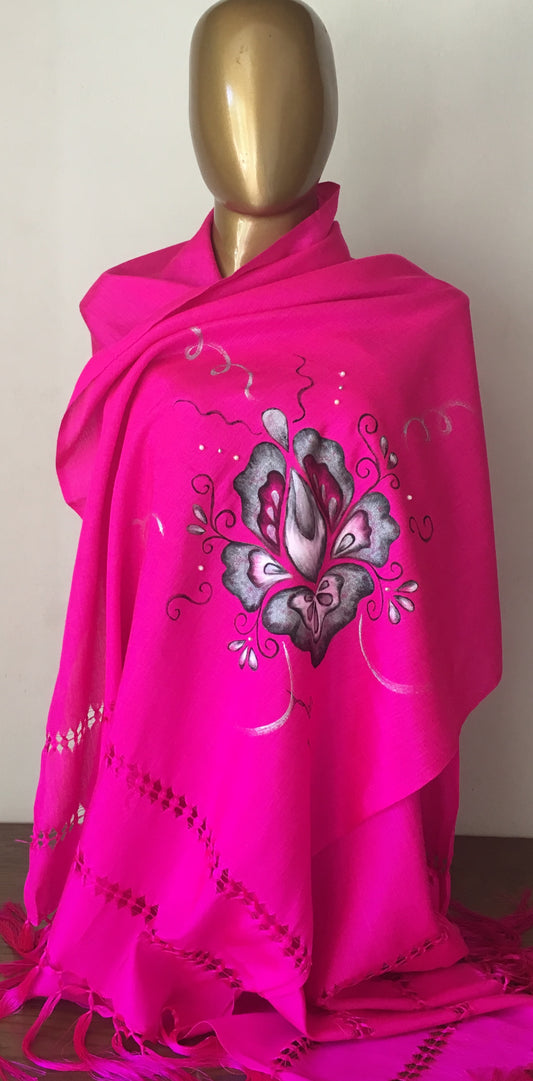 Rebozo México Orquídea