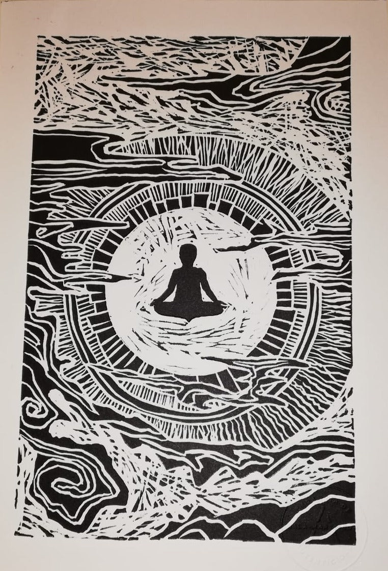 Grabado de Dhyana - María Elizondo