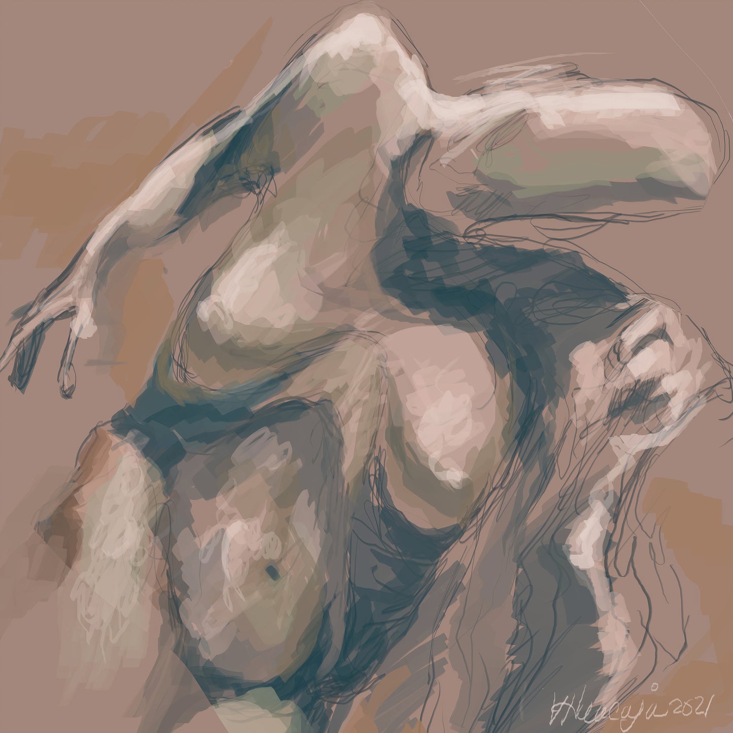 Mujer en café. Estudio 6