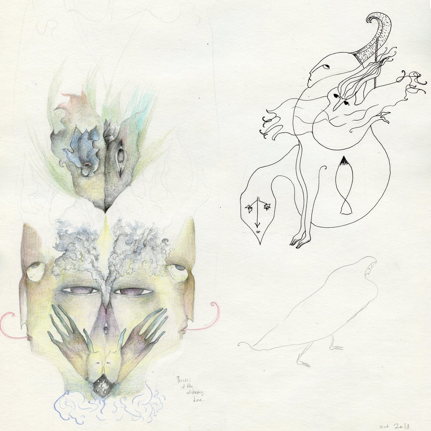 Process of the alchemy love. Bocetos