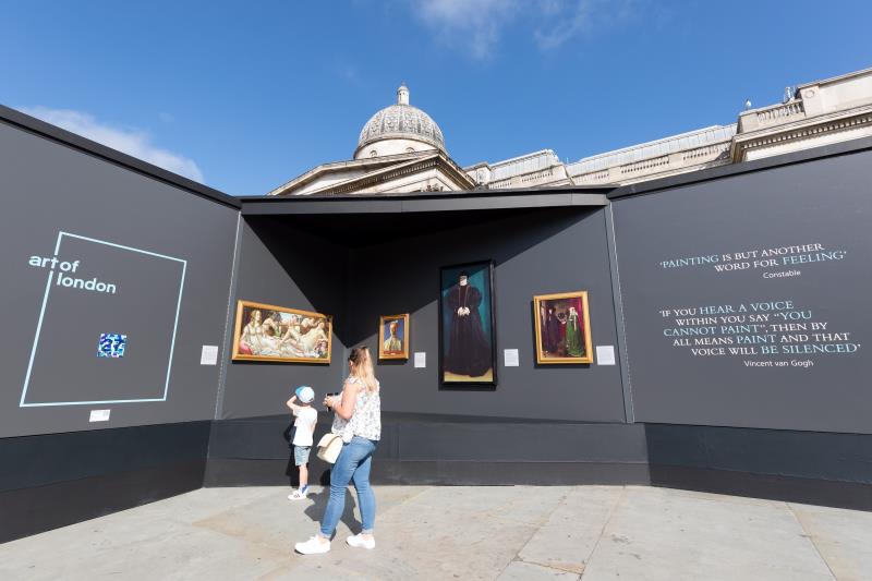 El arte de la National Gallery luce al aire libre en el centro de Londres