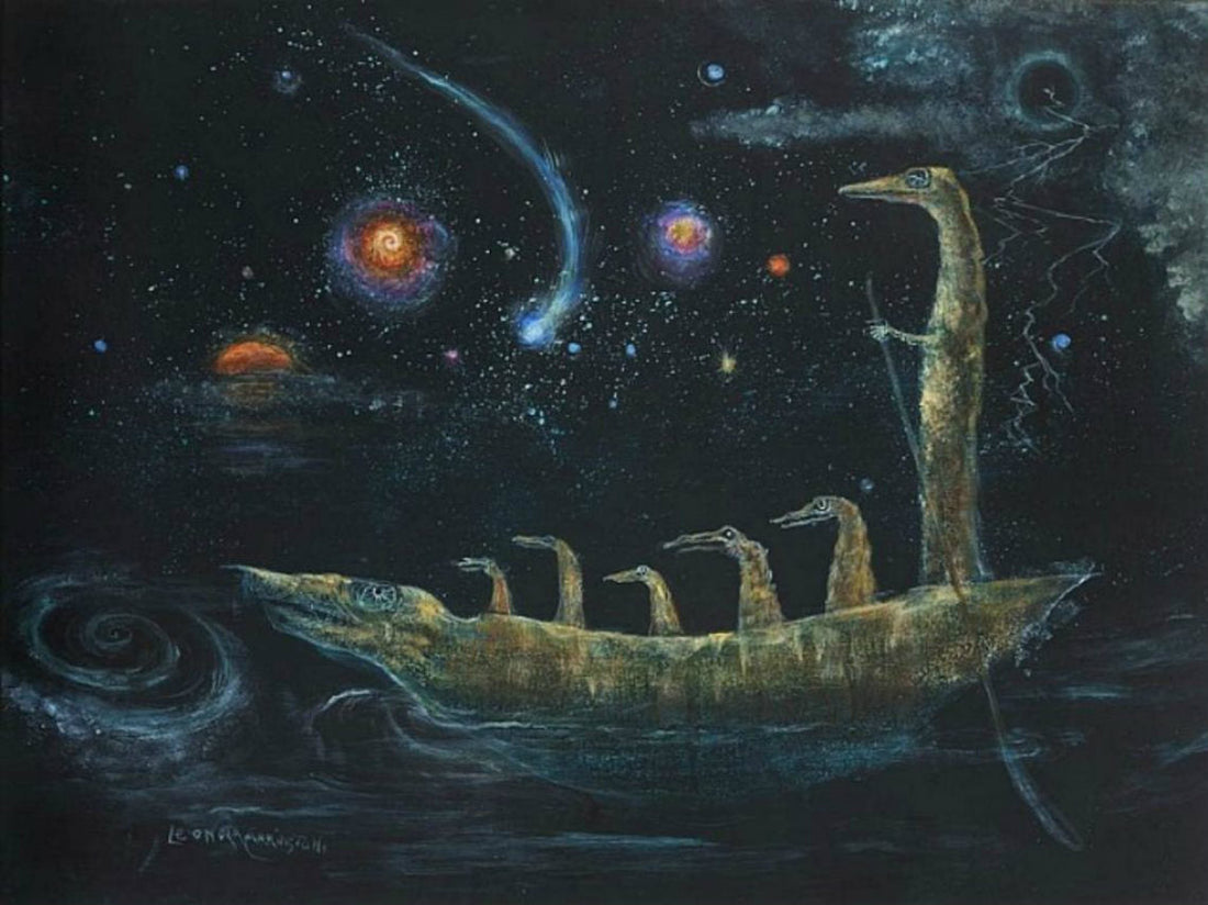 Pinturas surrealistas de autor en lienzo en sala moderna - Galería Sala Marte