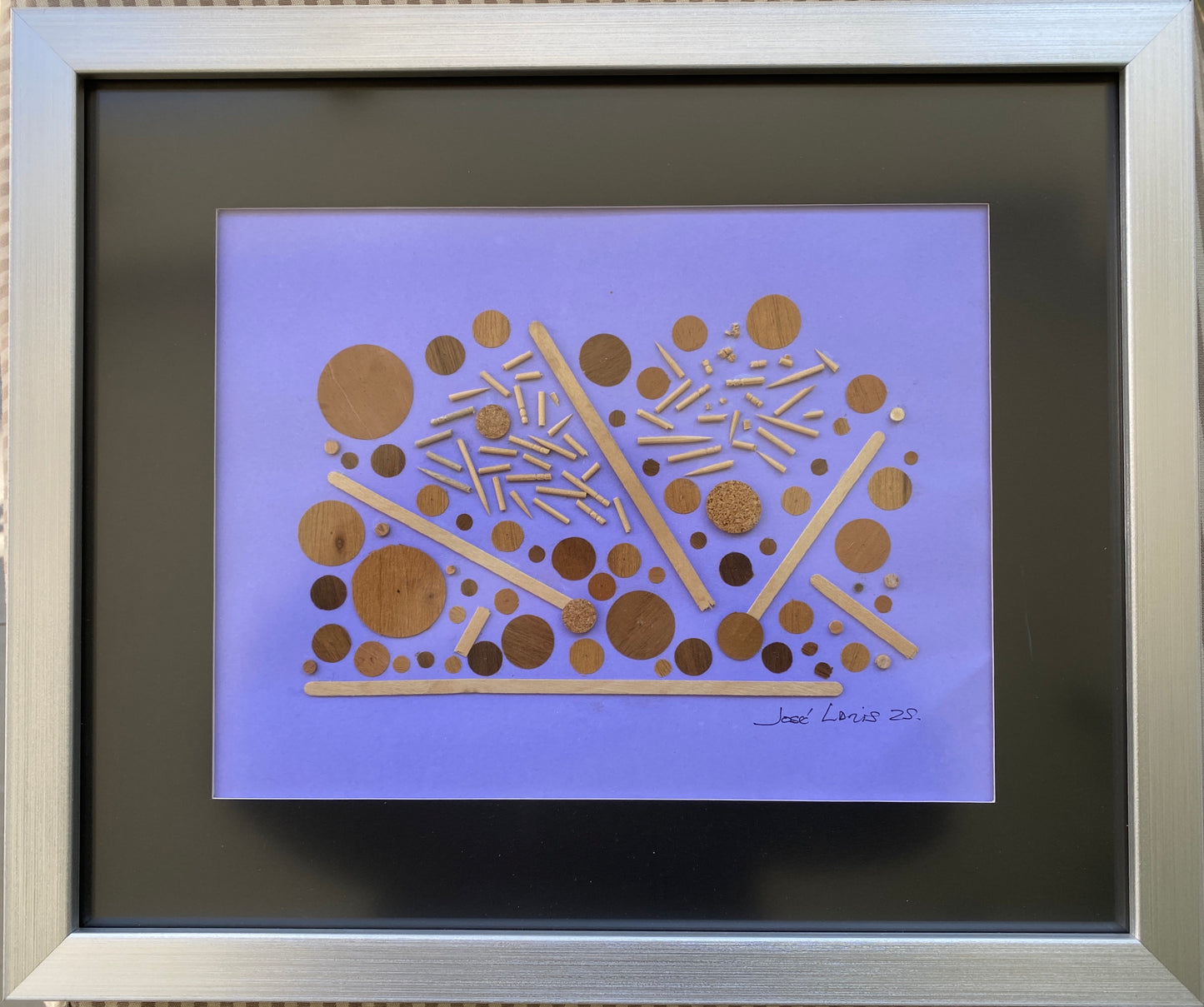 Obra de arte original - Palillos y corchos