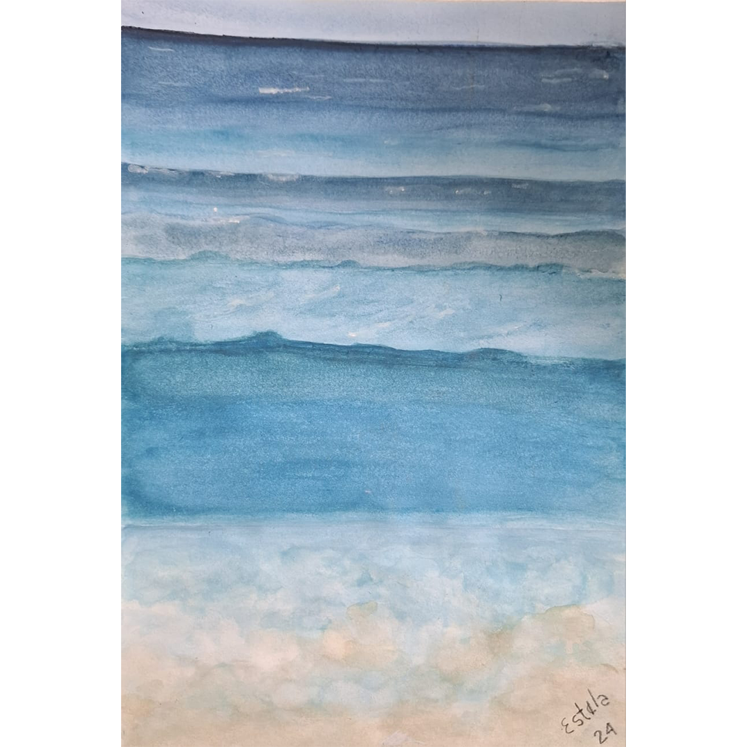 El azul del mar.