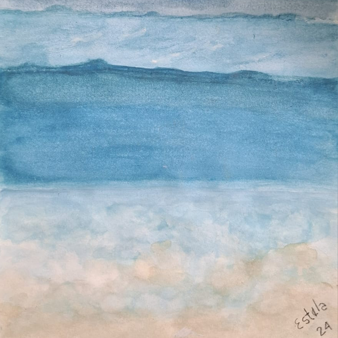 El azul del mar.
