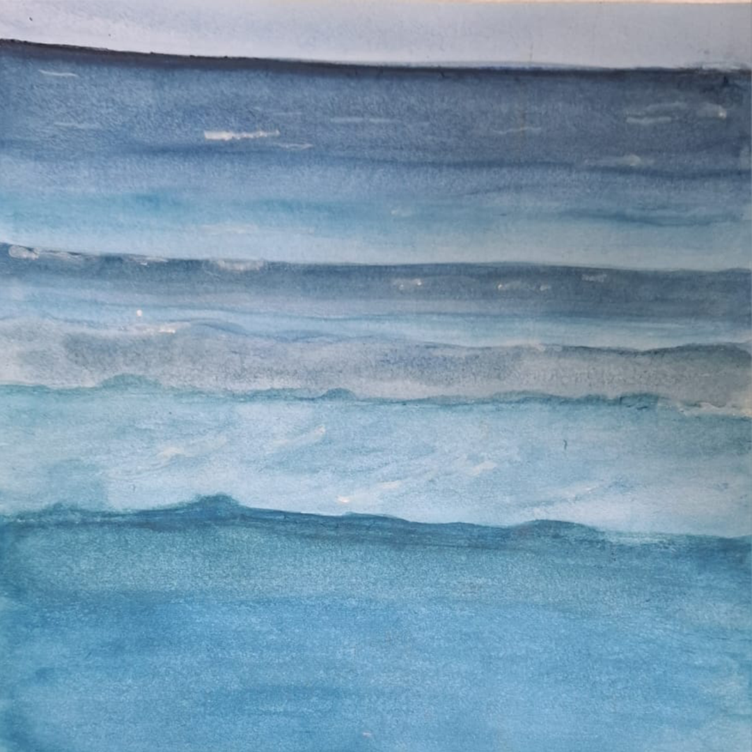 El azul del mar.