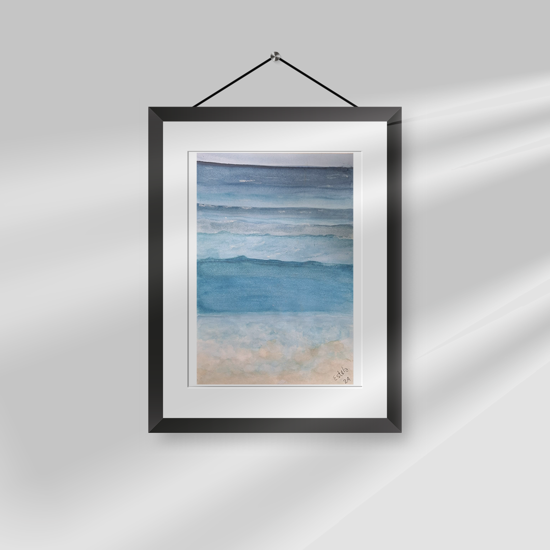 El azul del mar.