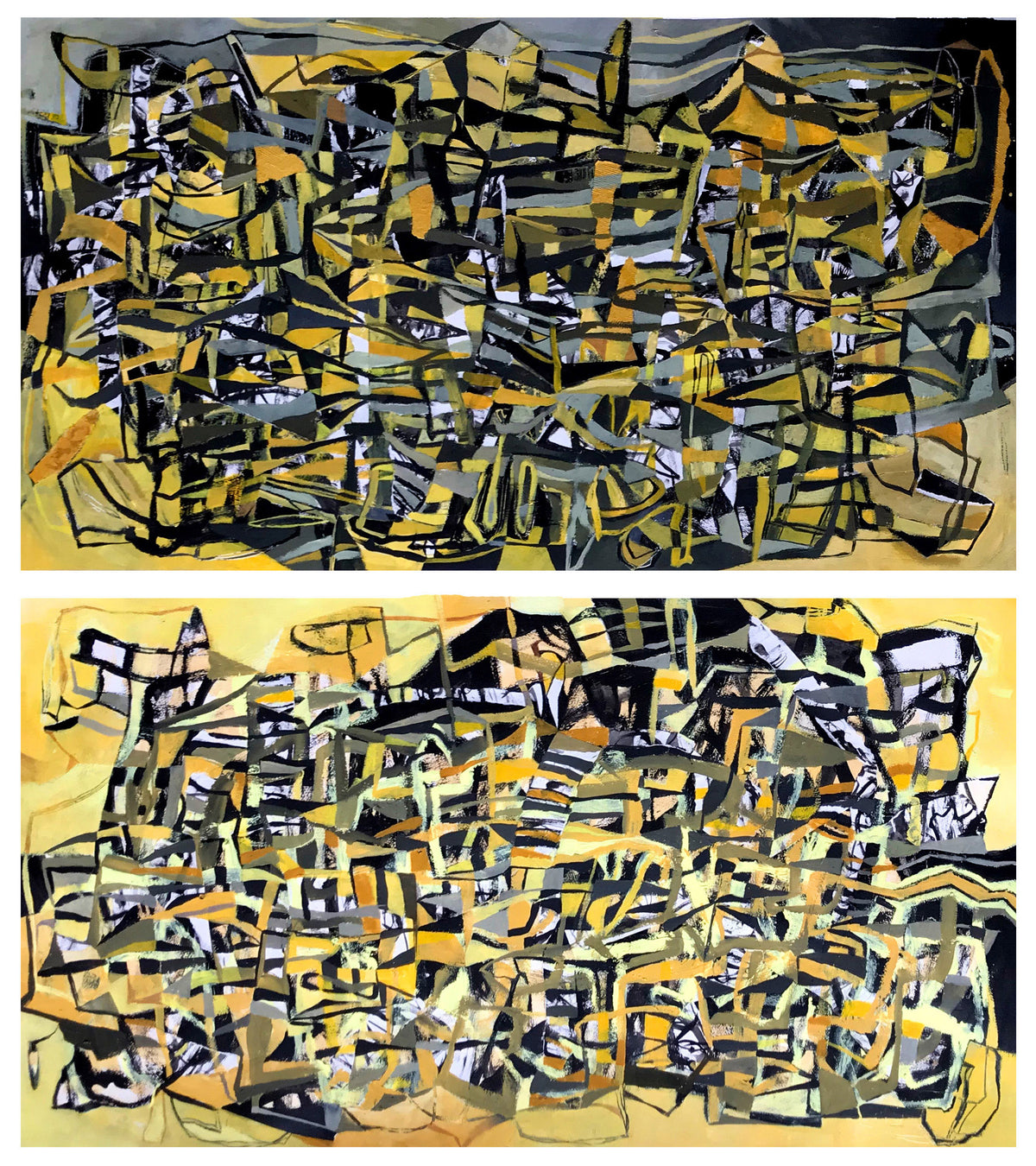 Arte Abstracto - Cartografías Ficticias. Serie Cartografías Fragmentadas.