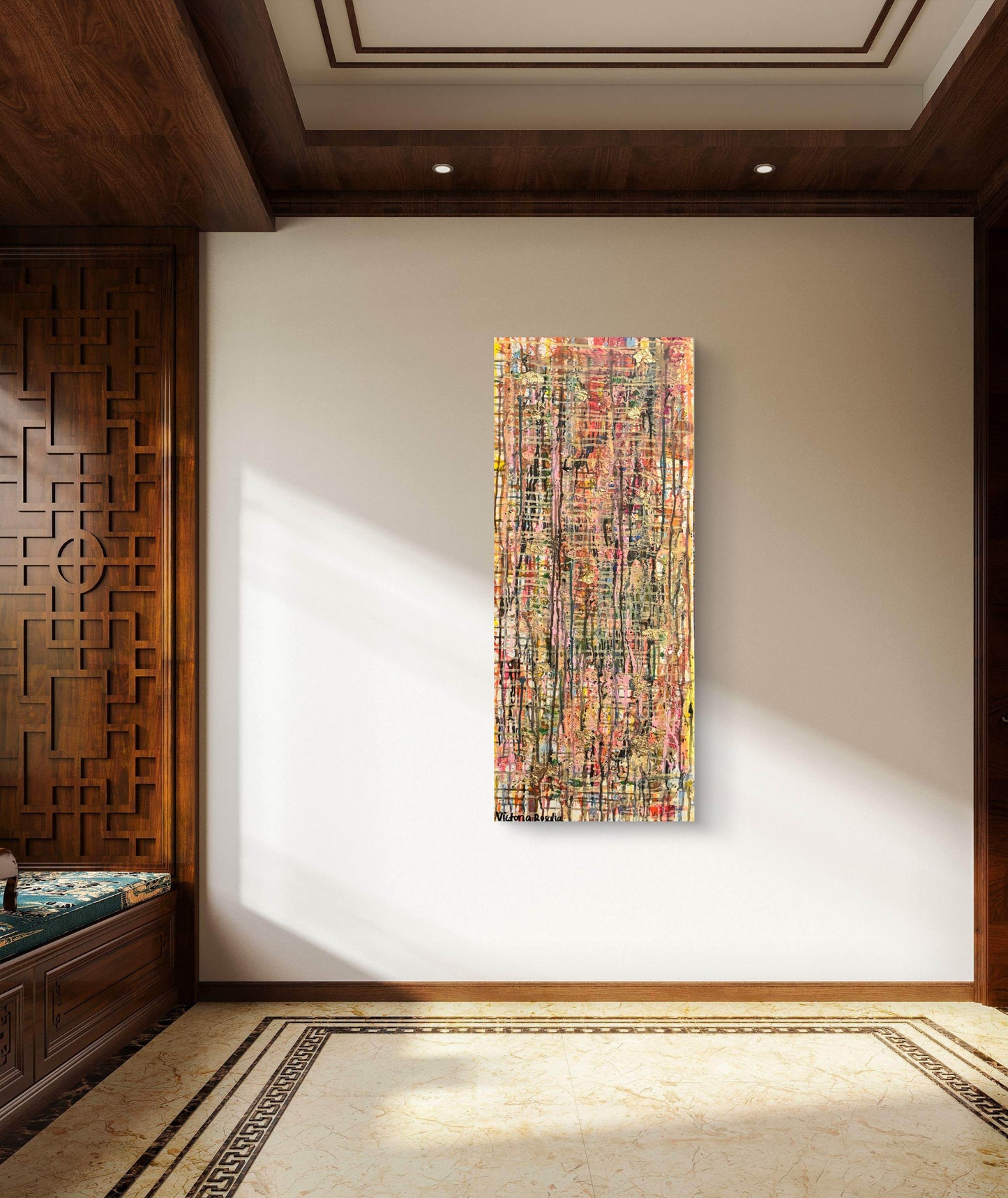 Luz entre líneas de color