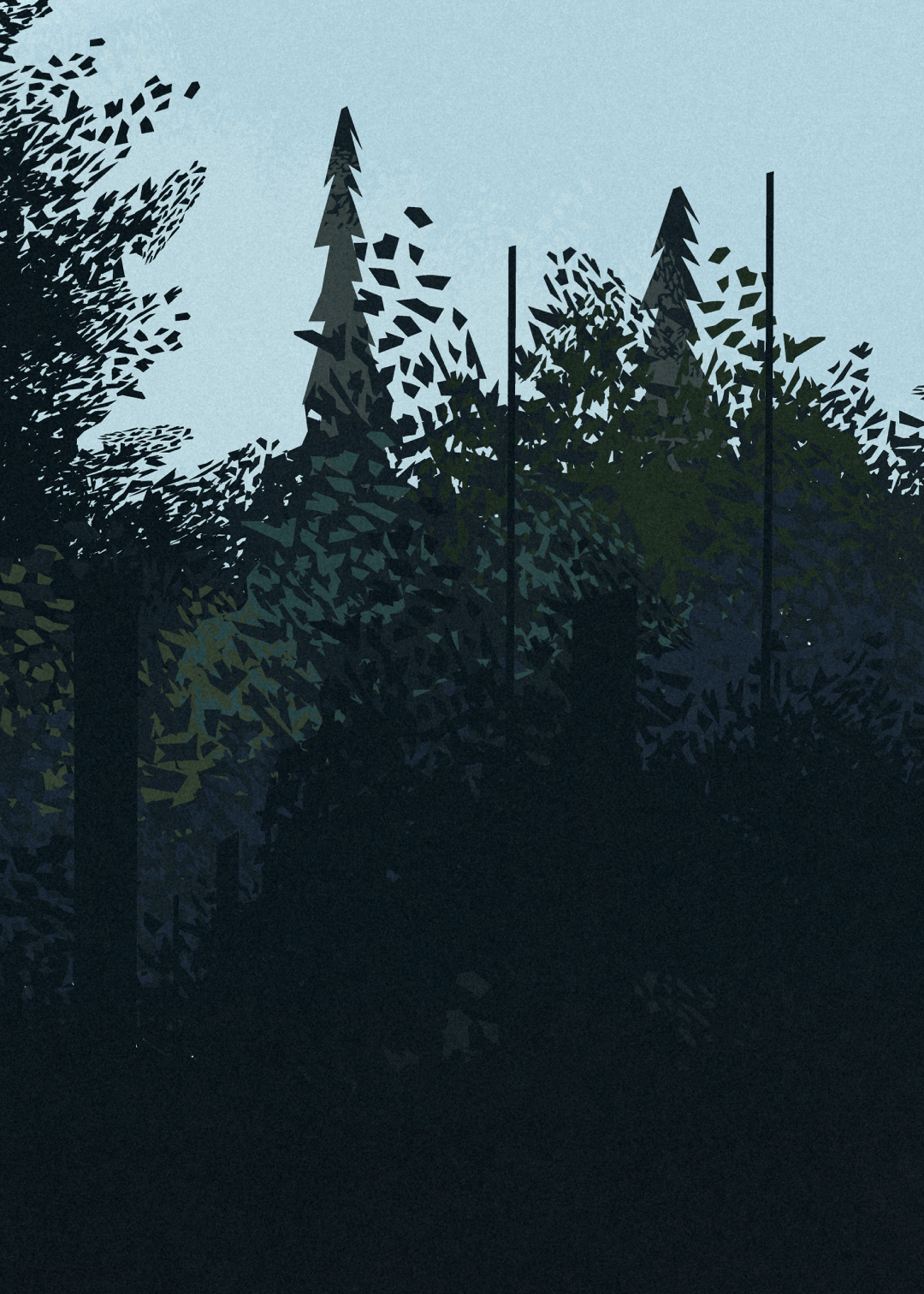 Obra de arte digital – El anciano del bosque