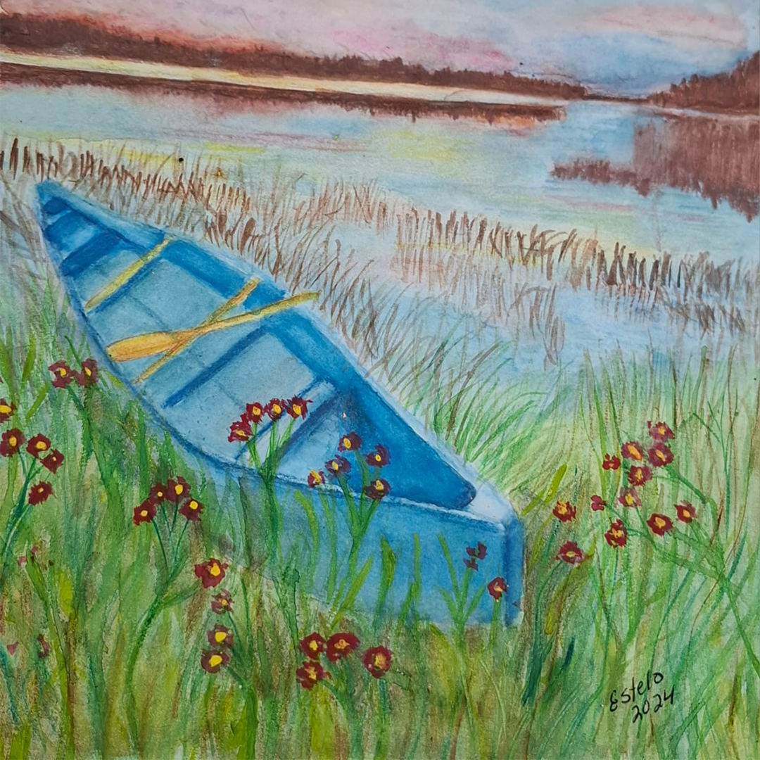 El bote azul