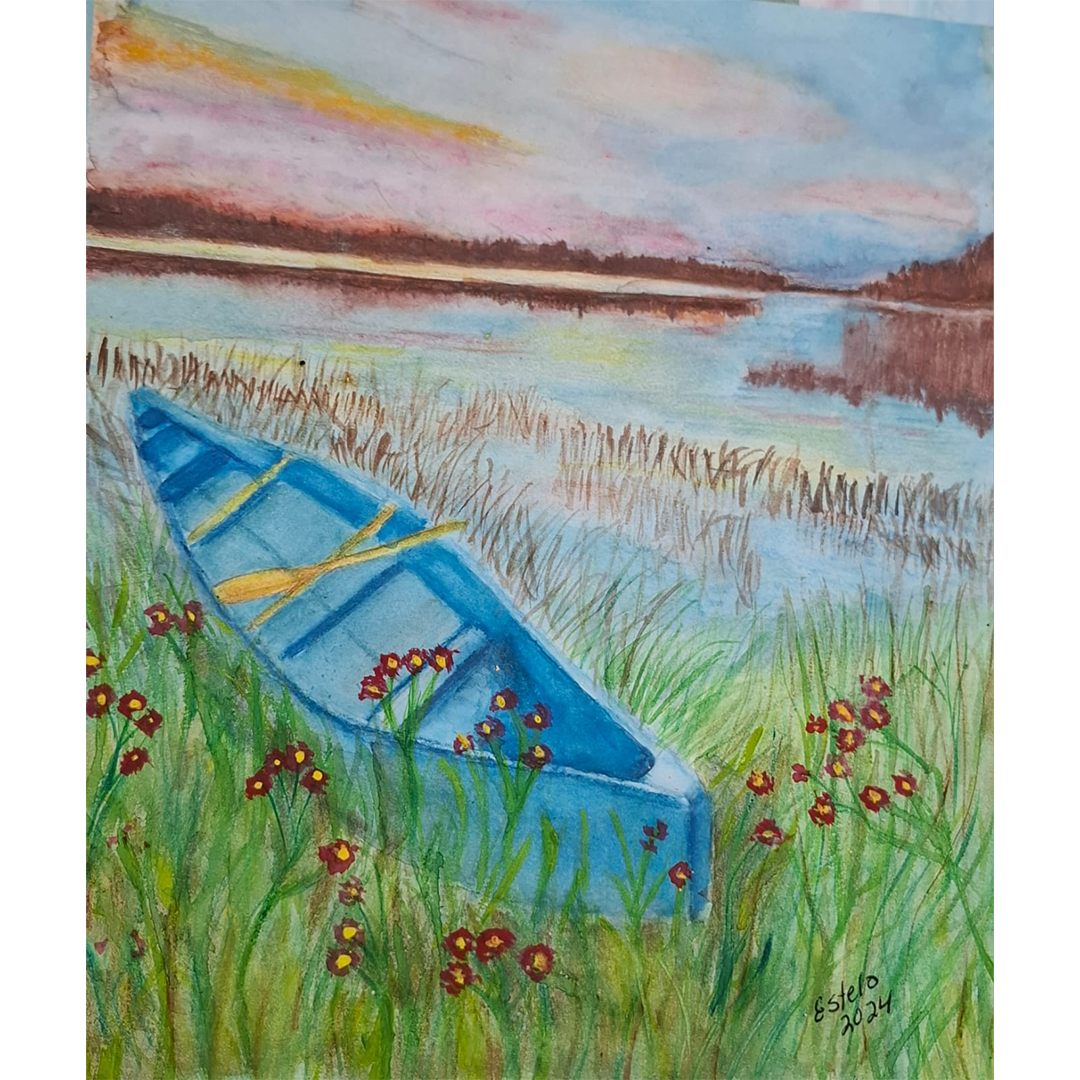 El bote azul