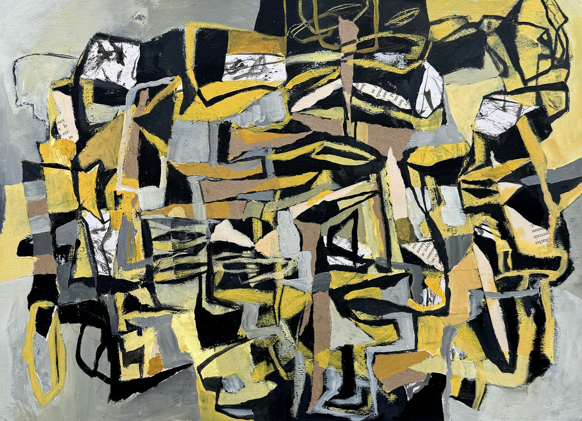 Arte abstracto - Vestigios. Serie Cartografías Fragmentadas.