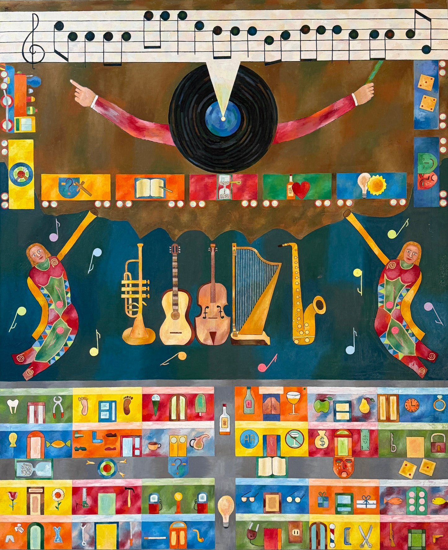 Obra de arte original - La música del orquestador universal