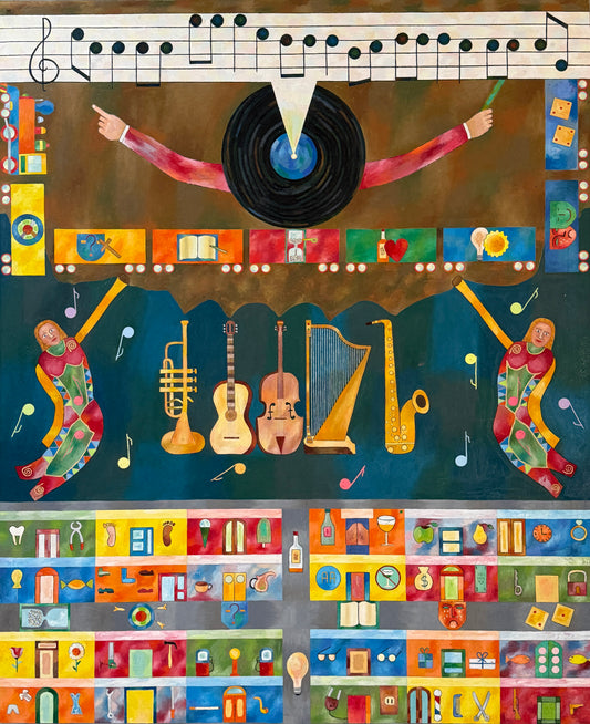 Obra de arte original - La música del orquestador universal