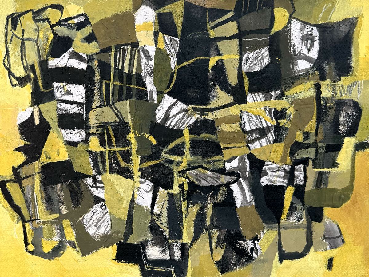 Arte abstracto - Enclaves. Serie Cartografías Fragmentadas.