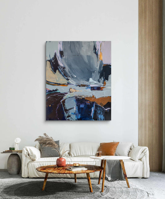 El cielo de nubes moradas