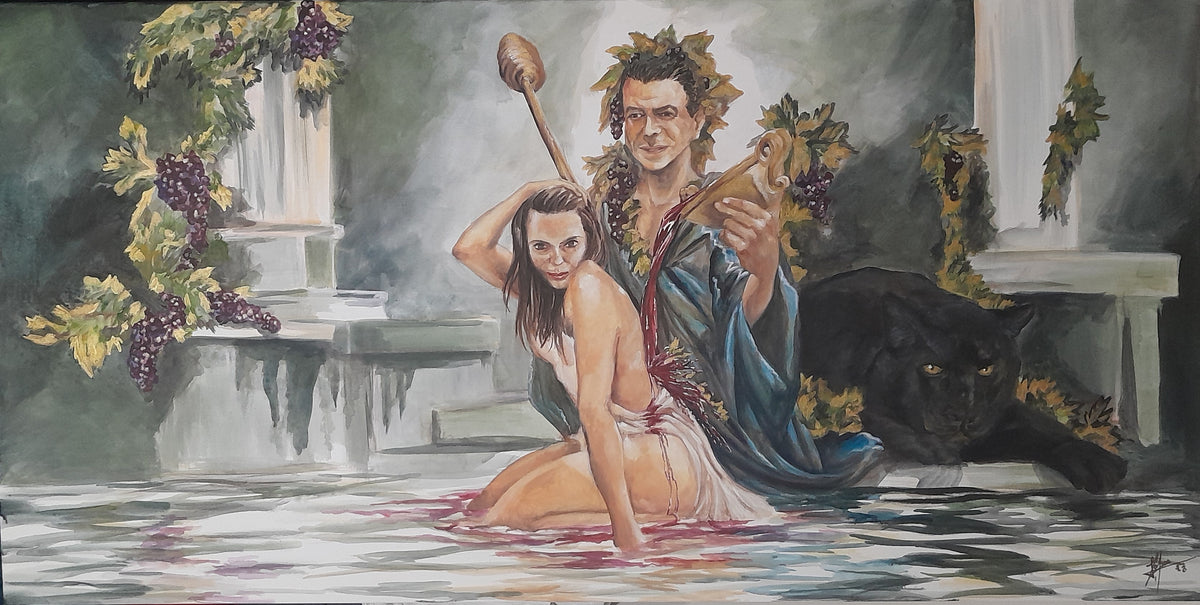 Obra de Arte original - Baco y Ninfa