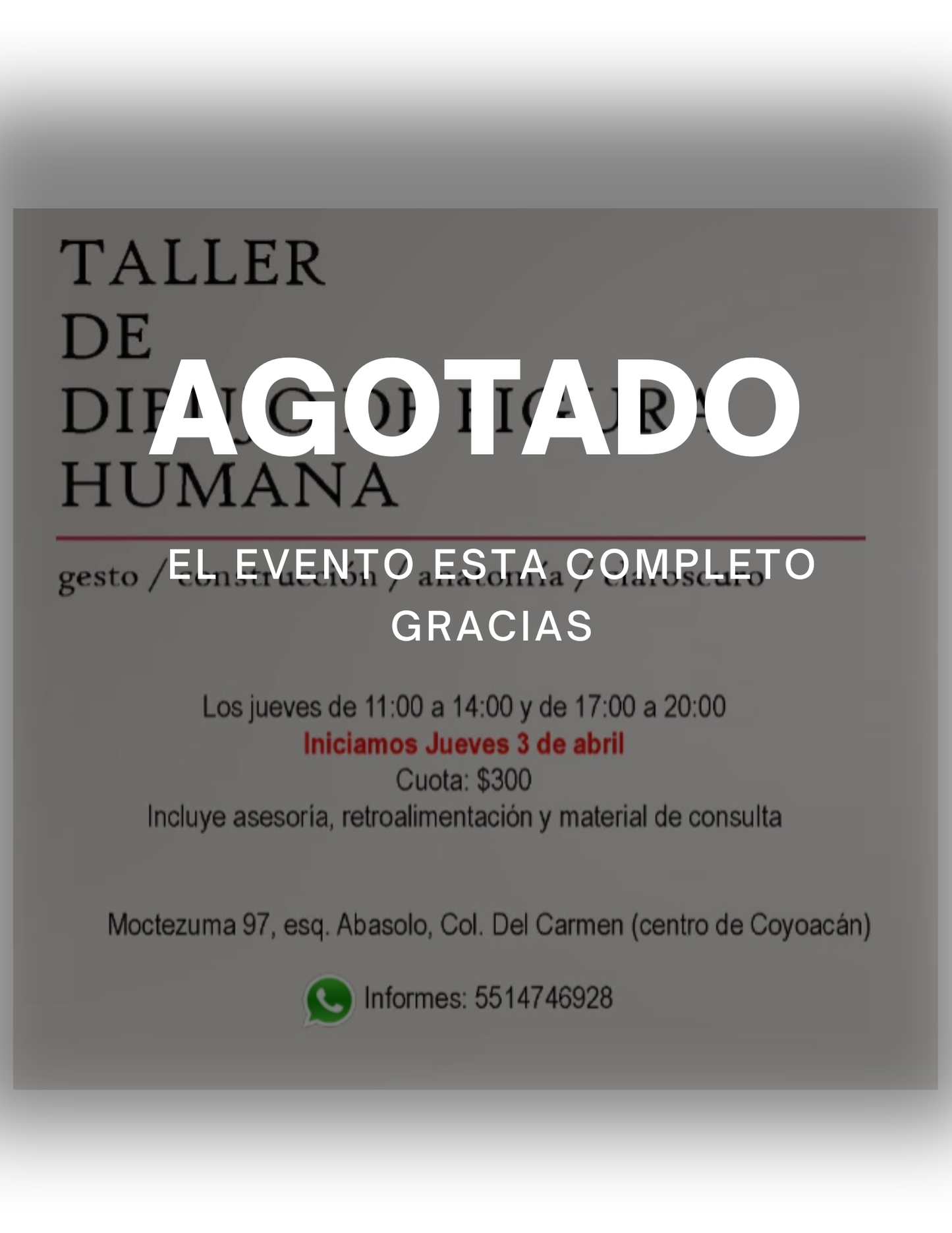 TALLER de "Dibujo de Figura Humana" con Alejandro Villanova