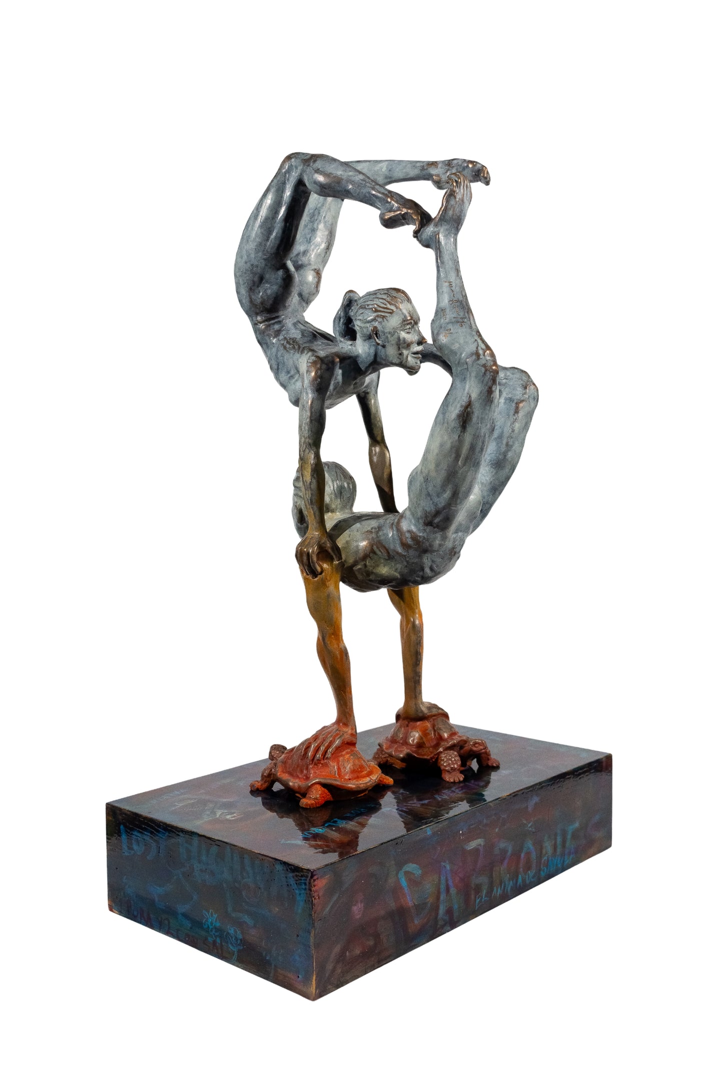 Escultura moderna / Bronce / Madera - Tortugas hasta el fondo, coordenadas: 1.618033...?