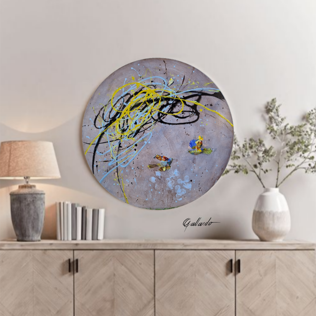 Obra de arte original - Dales alas para volar y raices para volver