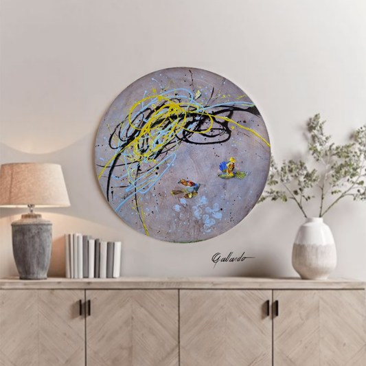 Obra de arte original - Dales alas para volar y raices para volver
