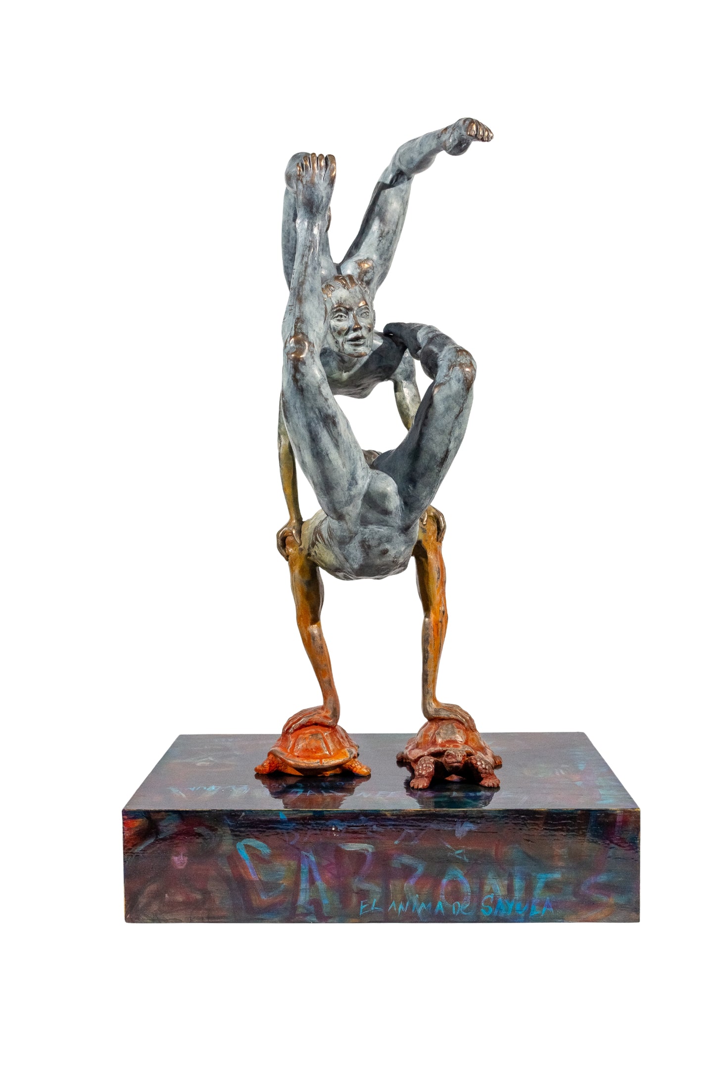 Escultura moderna / Bronce / Madera - Tortugas hasta el fondo, coordenadas: 1.618033...?