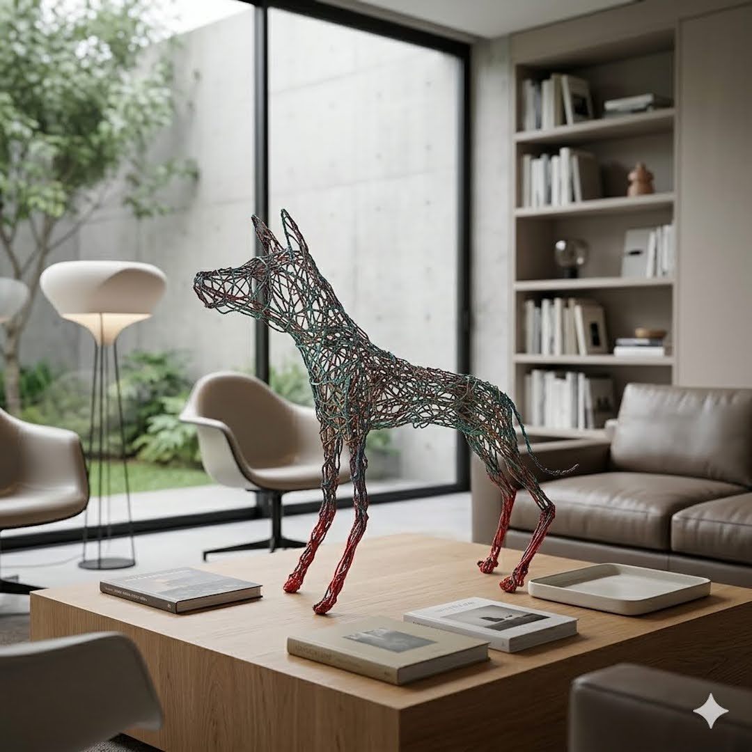 Escultura de alambre - Xoloitzcuintle ¼