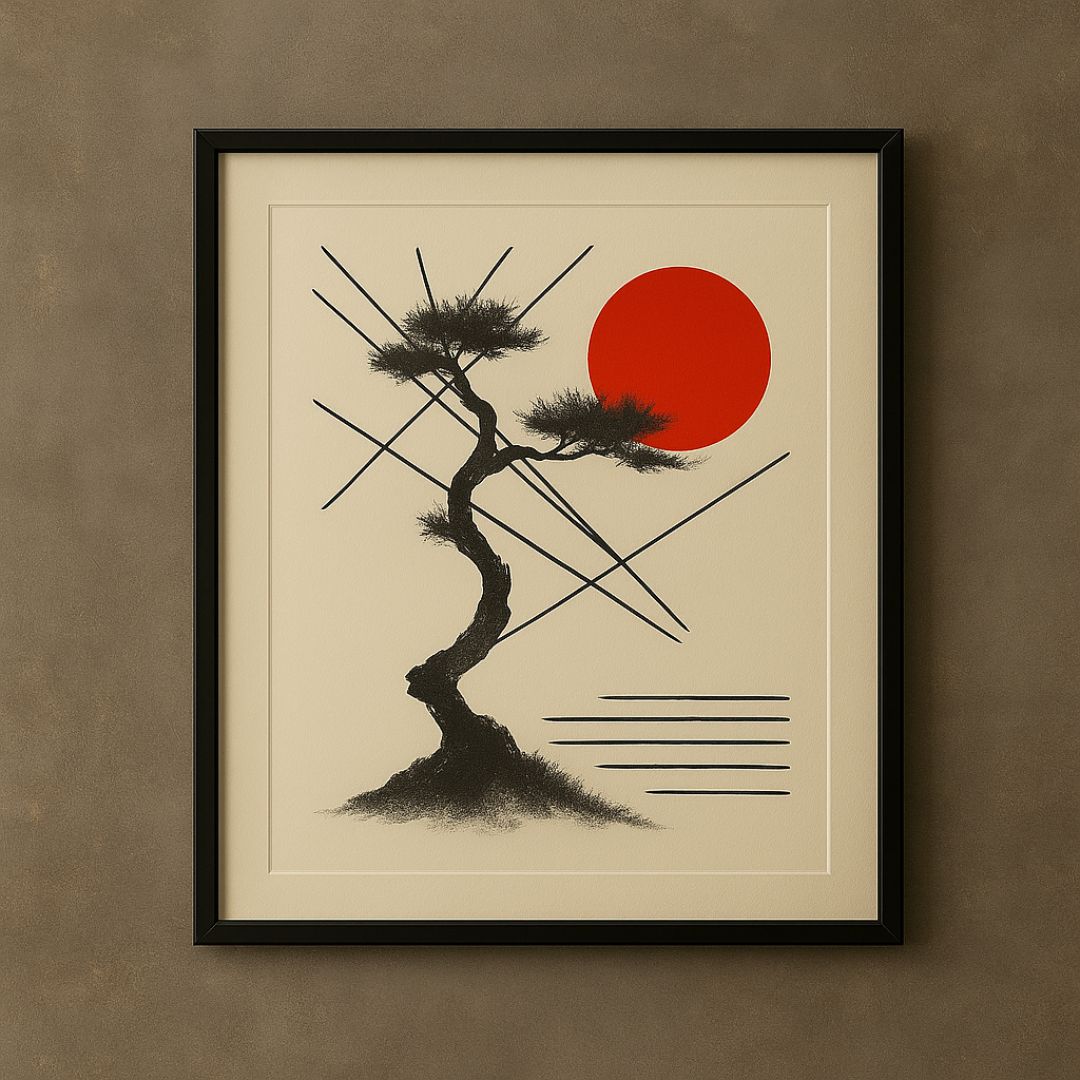 Cuadro minimalista – Rayo / Raíz