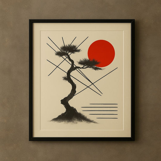 Cuadro minimalista – Rayo / Raíz