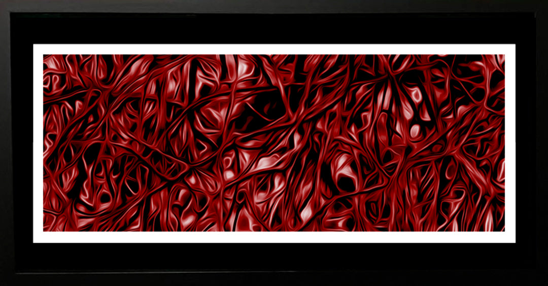 Cuadro abstracto - Tramas. Serie: Rojo III.