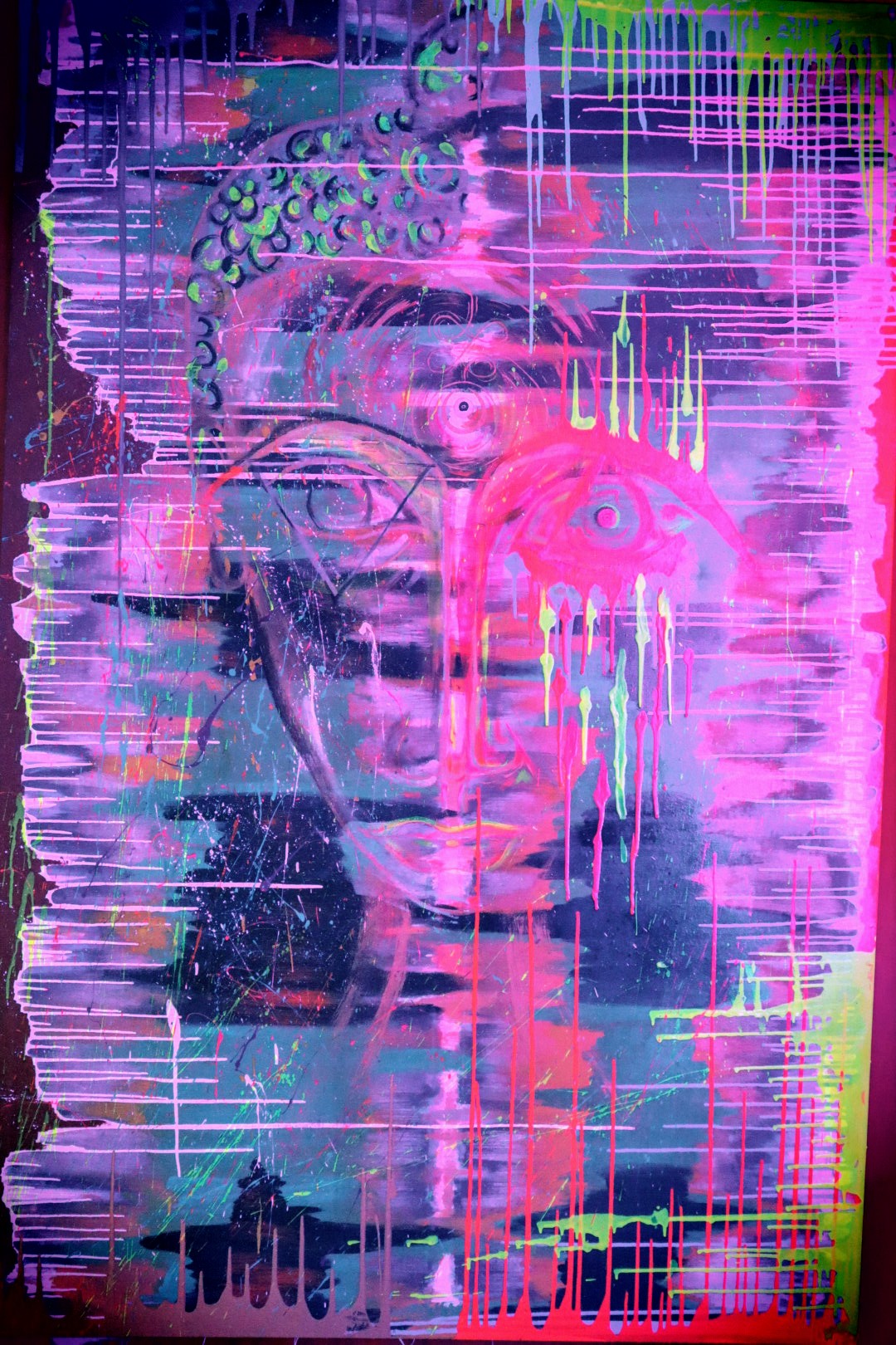 Cuadro Minimalista Neon - Buda Espiritual
