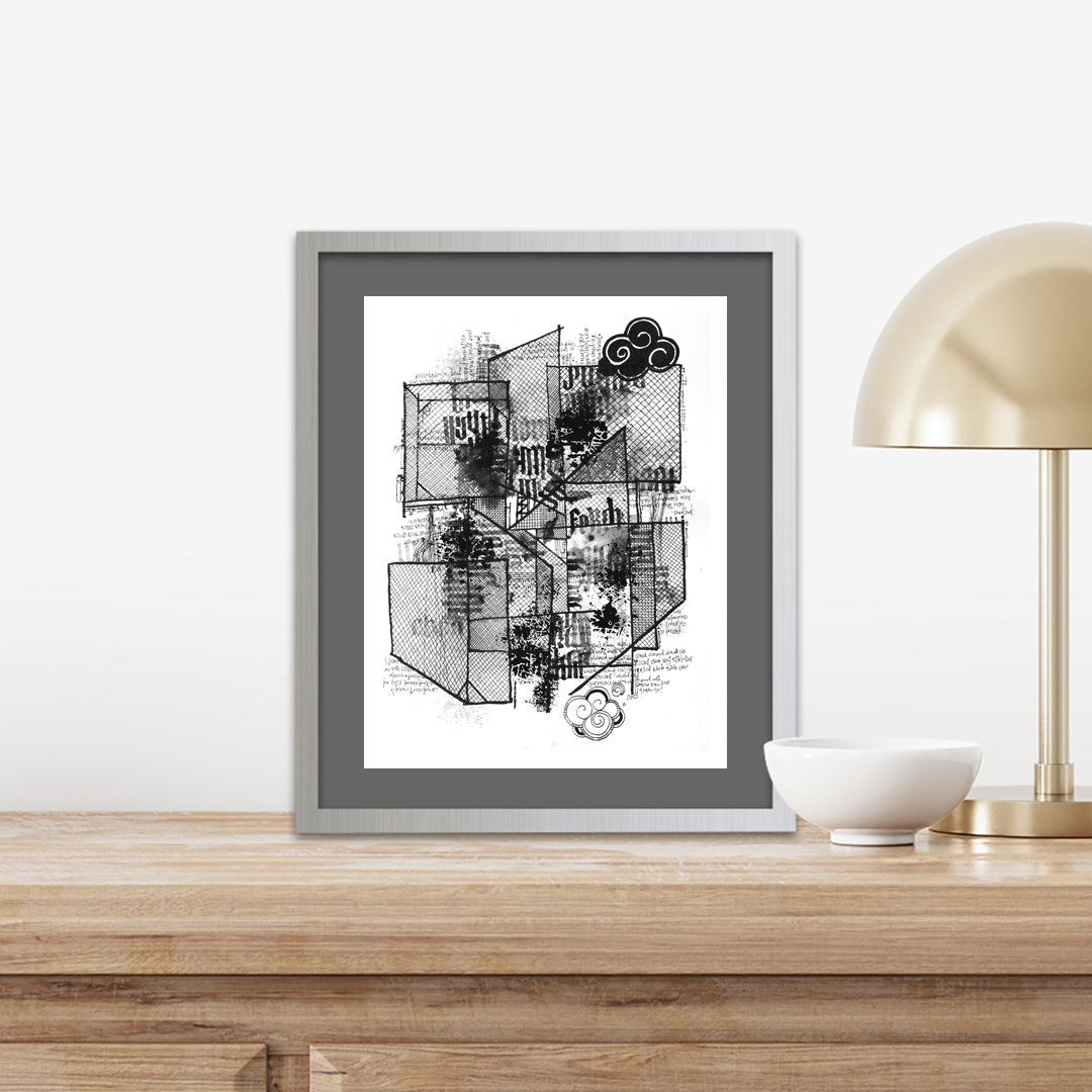 Pintura original - Tinta en papel - Jaulas