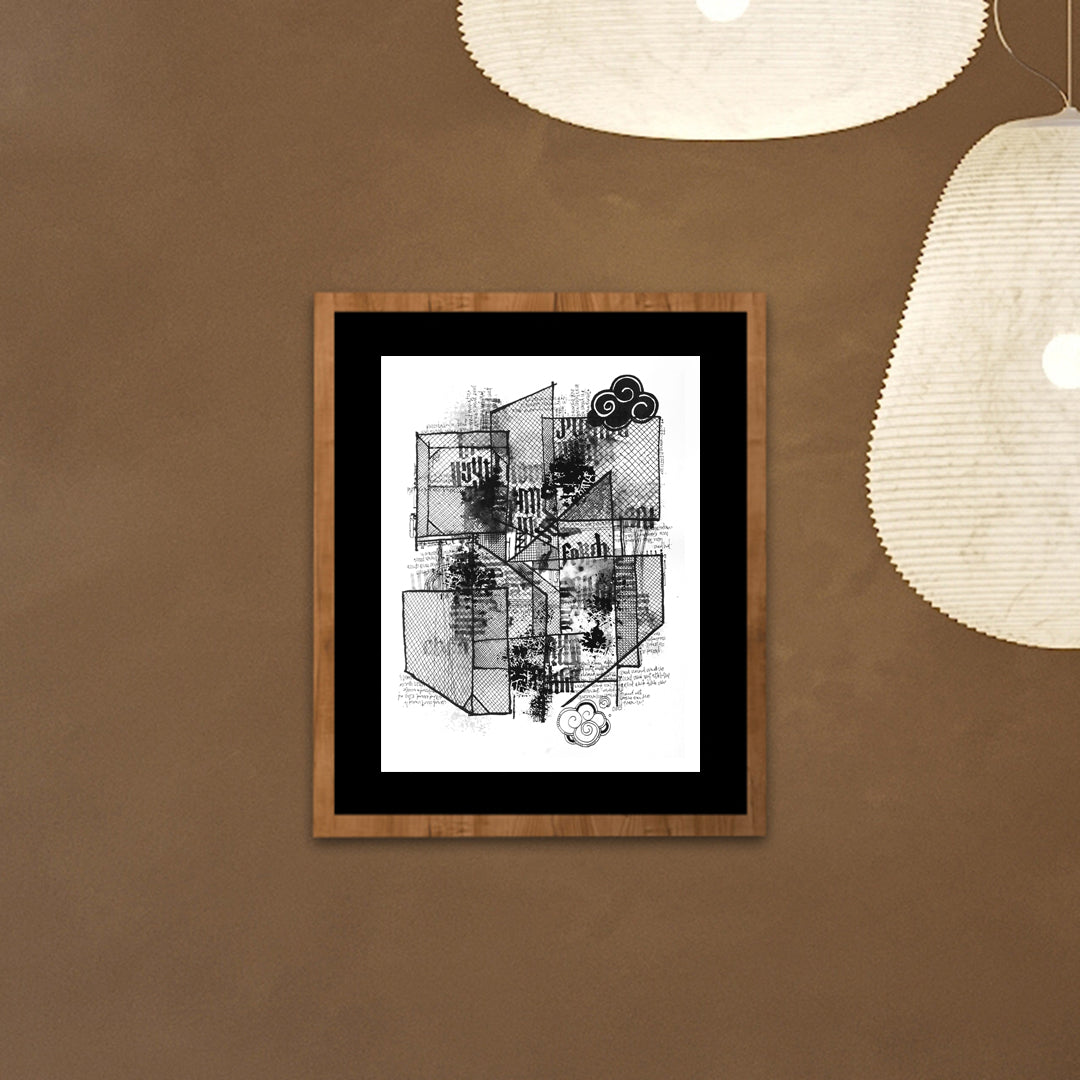 Pintura original - Tinta en papel - Jaulas