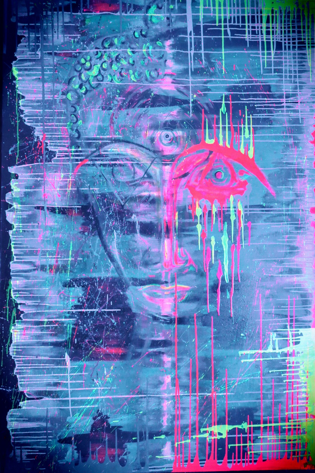 Cuadro Minimalista Neon - Buda Espiritual
