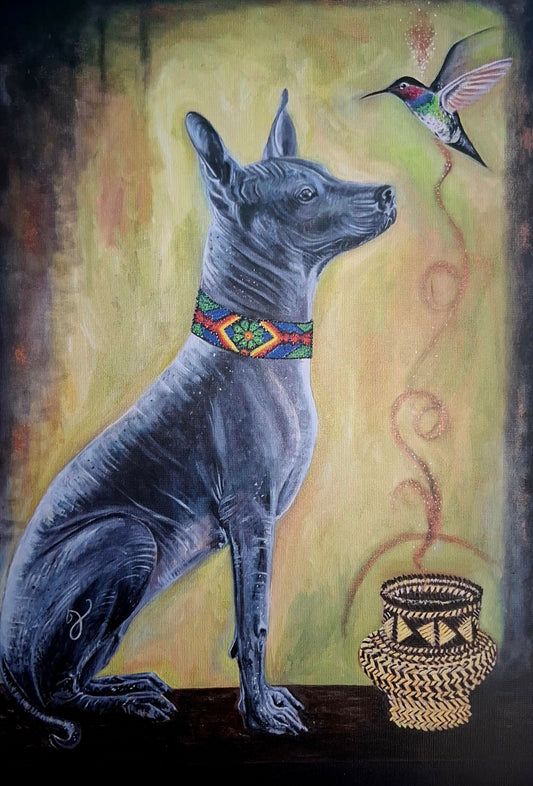 Prints de obra de arte original - Huitzil y Xólotl