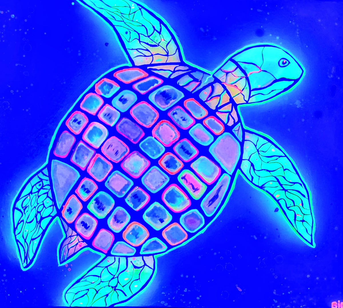 Cuadro Neon Decorativo- Tortuga