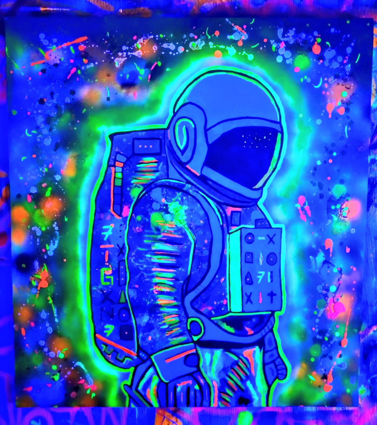 Cuadro Moderno Neon-Astronauta