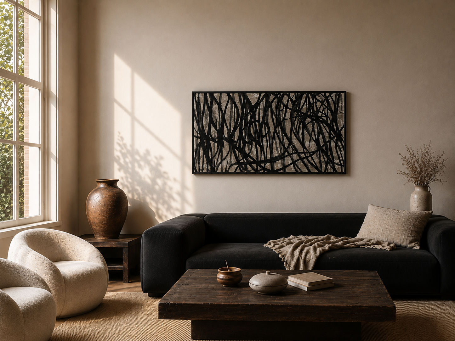 Pintura abstracta - "Entramados"