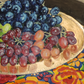 CUADRO AL OLEO ORIGINAL - UVAS Y PLATO