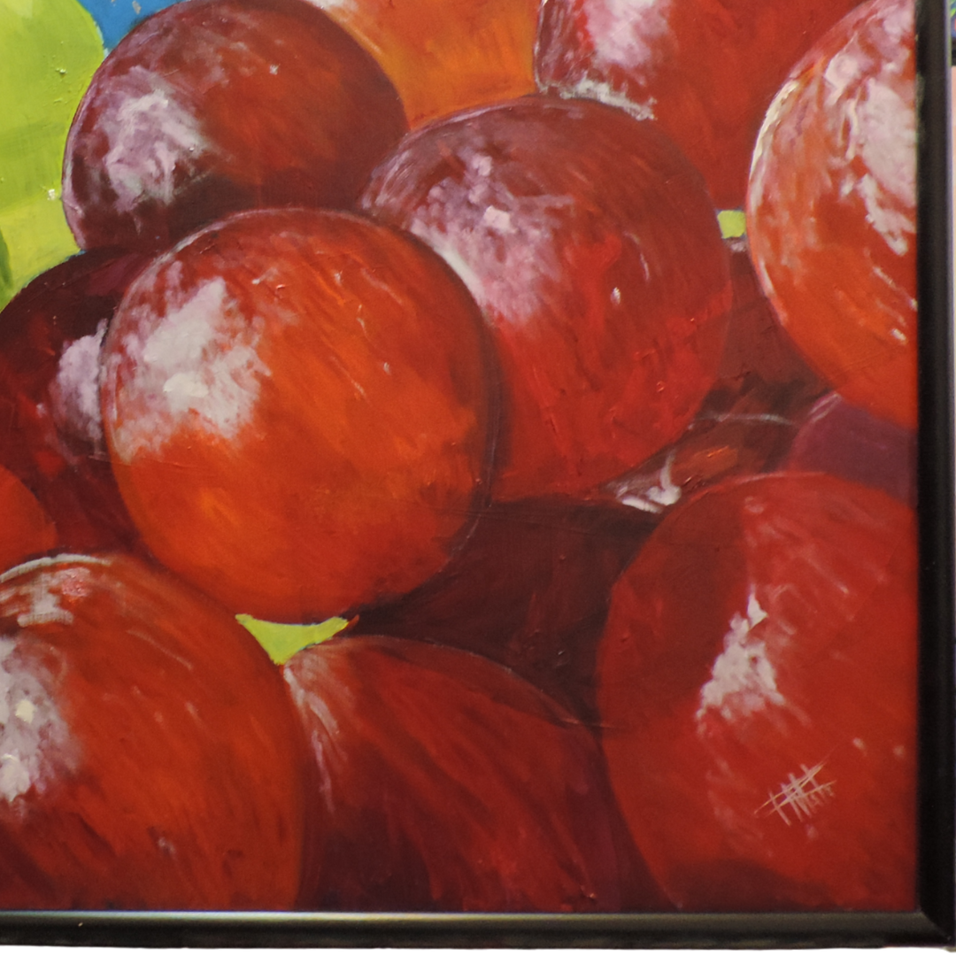 CUADRO AL OLEO ORIGINAL - UVAS DE REGALO