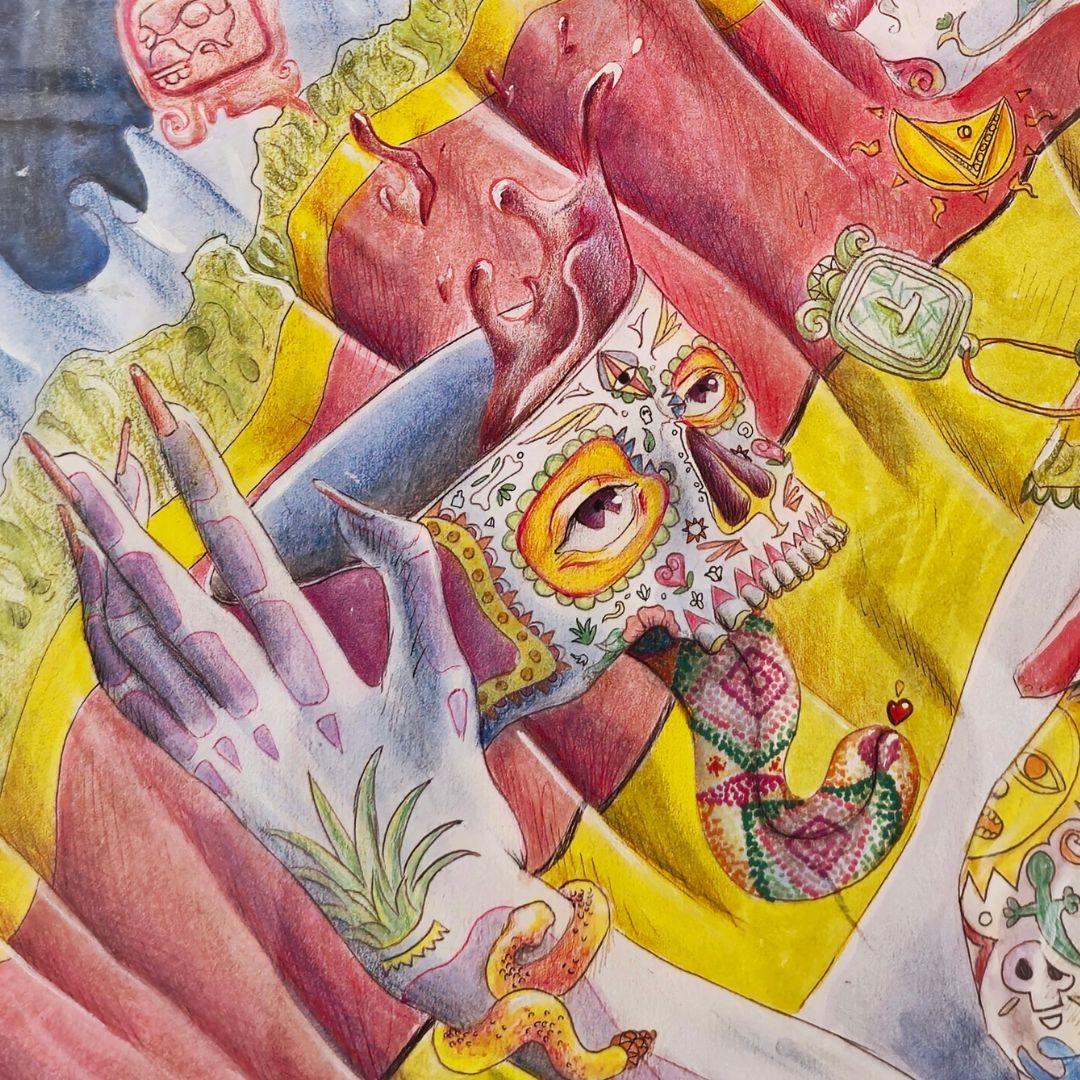 Impresión texturizada - Brindis de la Catrina