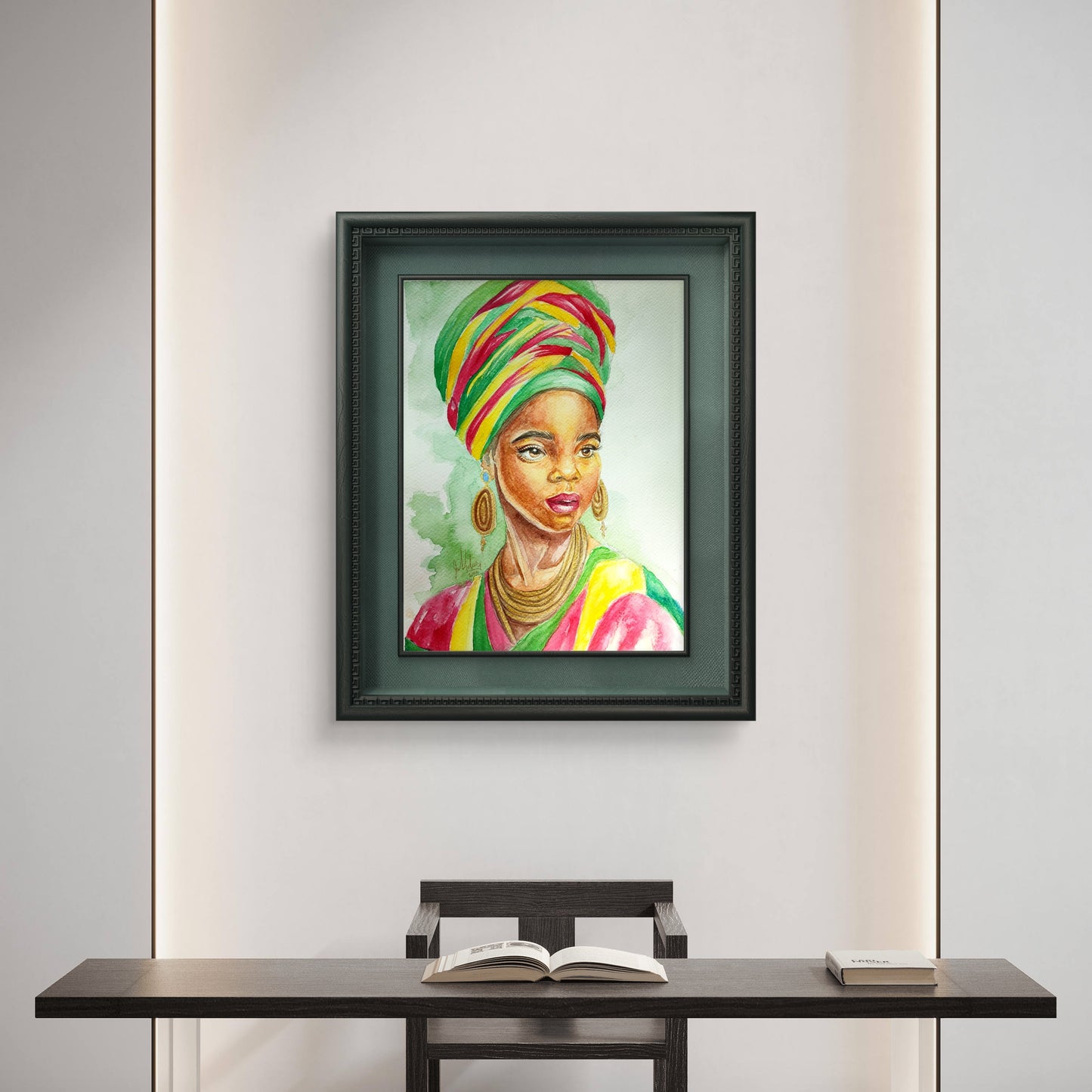 Acuarela - "Mamá Afrika" - Obra original
