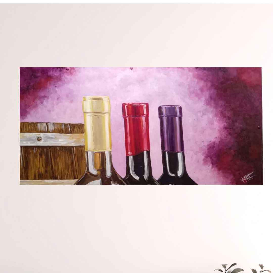 OBRA ORIGINAL - BOTELLAS Y BARRICA